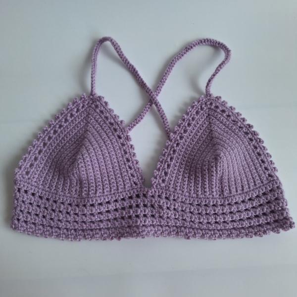 Gehaakt topje 'Loli top lila'