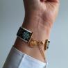 Thumbnail for Geweven kralen armband 'Turquoise argyle'