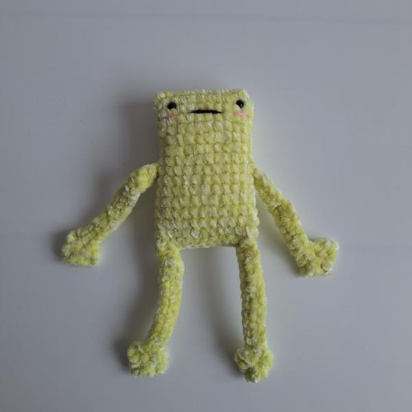 Gehaakte knuffel 'Gele kikker'