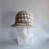 Thumbnail for Gehaakte bucket hat | Lichtroze, crème, beige en grijs