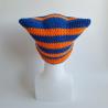 Thumbnail for Gehaakte muts | Kobaltblauw en oranje