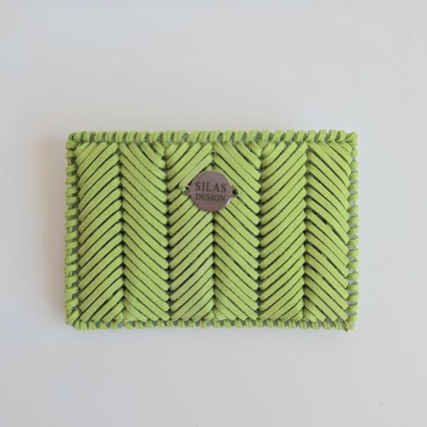 Geweven pasjeshouder | Lichtgroen