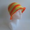 Thumbnail for Gehaakte bucket hat 'Groen, oranje en geel'
