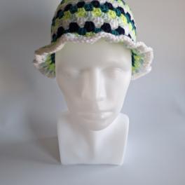 Gehaakte bucket hat 'Kiwi'