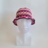 Thumbnail for Gehaakte bucket hat | Lichtroze, beige, knalroze, donkerblauw en Barbie roze
