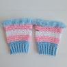 Thumbnail for Gehaakte handschoenen - gehaakte vingerloze handschoenen | Transgender Pride vlag