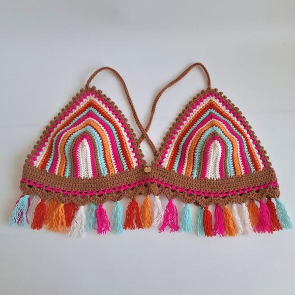 Gehaakt topje 'Gigi top tropisch'