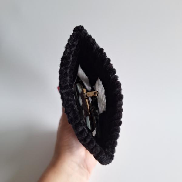 Geweven brillenkoker | Zwart en wit