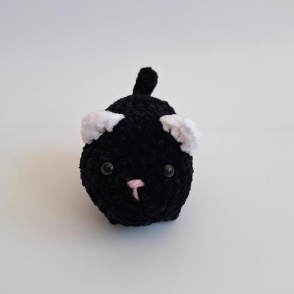 Gehaakte knuffel 'Zwarte kat'
