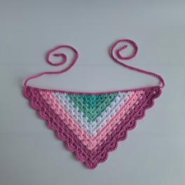 Gehaakte bandana 'Lavendel & munt'