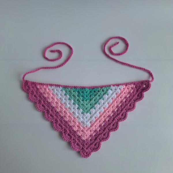Gehaakte bandana 'Lavendel & munt'