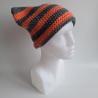 Thumbnail for Gehaakte muts | Koraaloranje en donkergrijs