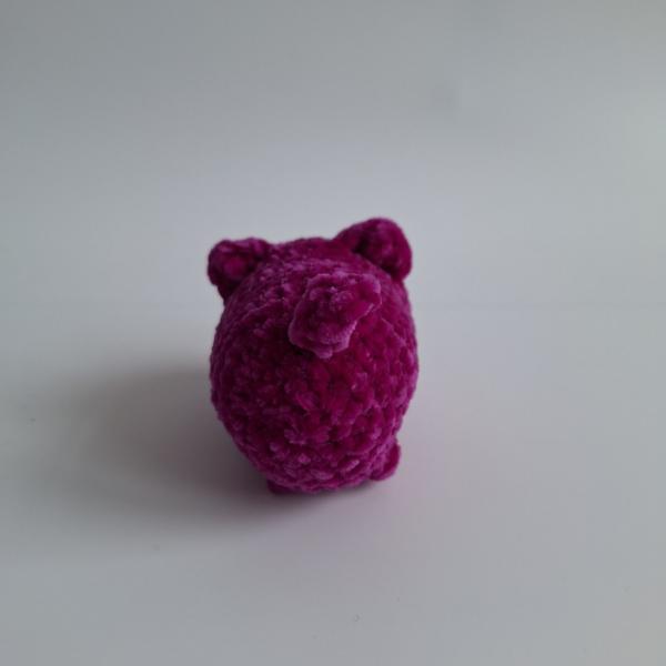 Gehaakte knuffel 'Magenta kat'