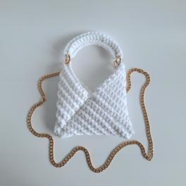 Gehaakte crossbody tas | Wit