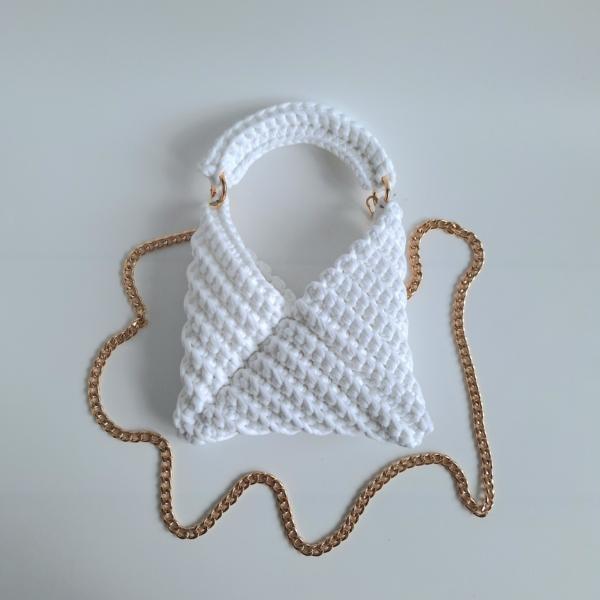 Gehaakte crossbody tas | Wit