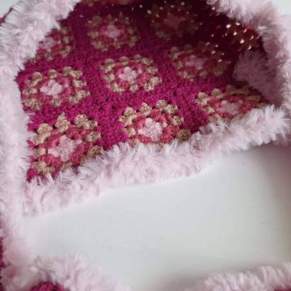 Gehaakte granny square tas | Roze