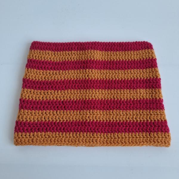 Gehaakte muts | Oranje en fuchsia