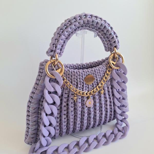 Gehaakte tas Shelly | Glitter lila