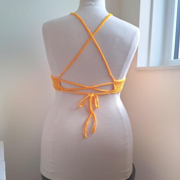 Gehaakt topje 'Boho top geel'