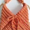 Thumbnail for Gehaakte crossbody tas | Glitter oranje