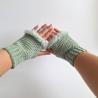 Thumbnail for Gehaakte handschoenen - gehaakte vingerloze handschoenen | Sagegroen