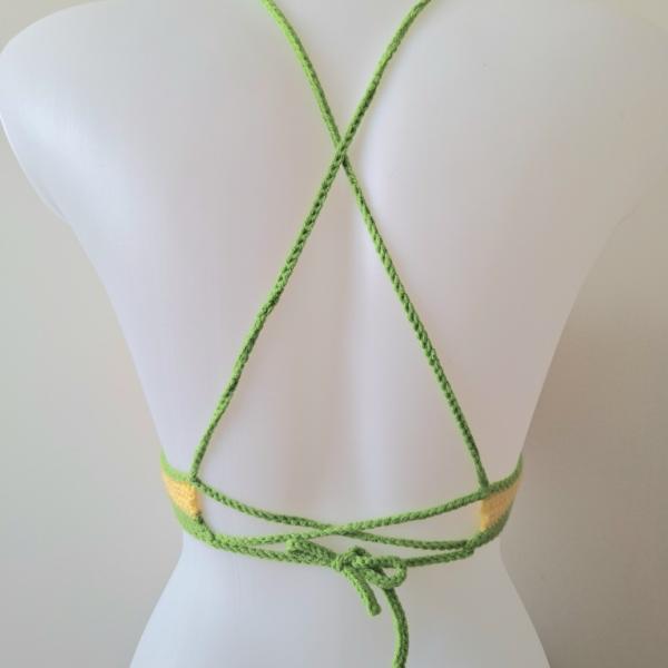 Gehaakt topje | Geel en groen