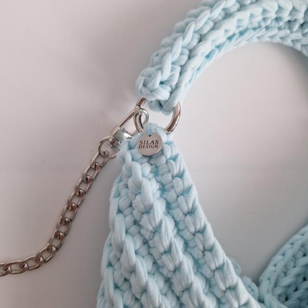 Gehaakte crossbody tas | Lichtblauw