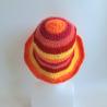 Thumbnail for Gehaakte bucket hat | Oranje, fuchsia, koraal, rood en geel