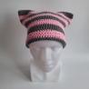 Thumbnail for Gehaakte muts | Lichtroze en donkergrijs