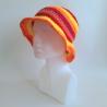 Thumbnail for Gehaakte bucket hat | Oranje, fuchsia, koraal, rood en geel
