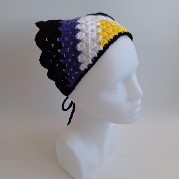 Gehaakte bandana 'Non-binary vlag'