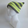 Thumbnail for Gehaakte muts | Limoengroen en grijs