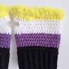 Thumbnail for Gehaakte handschoenen - gehaakte vingerloze handschoenen | Non-binary Pride vlag