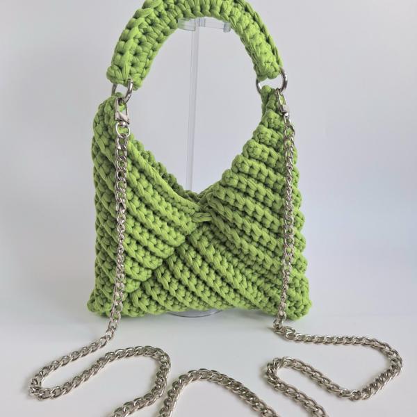 Gehaakte crossbody tas | Appelgroen