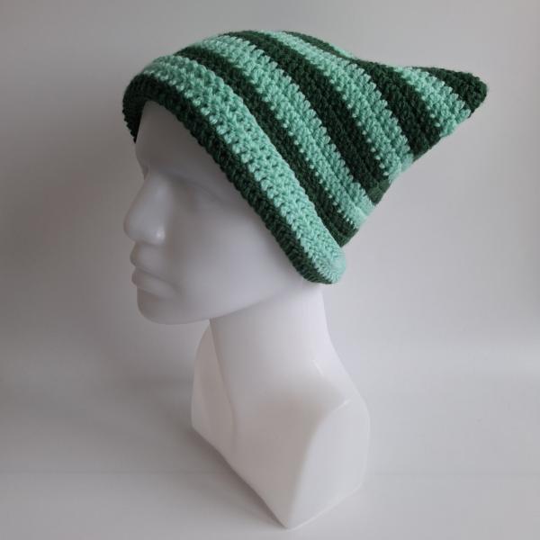 Gehaakte muts | Donkergroen en lichtgroen