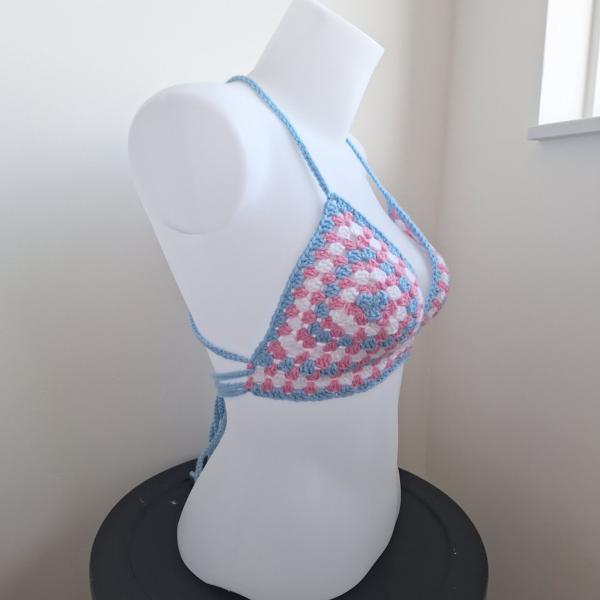 Gehaakt topje 'Pride transgender vlag'