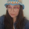 Thumbnail for Gehaakte bucket hat | Oranje, lila, turquoise, sagegroen en wit