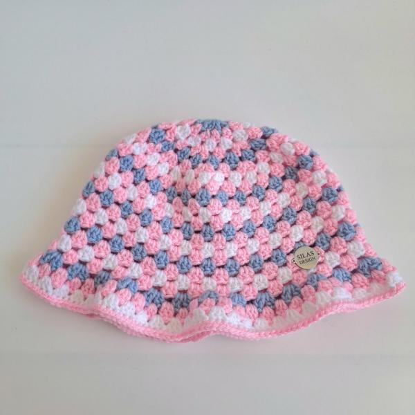 Gehaakte bucket hat | Pride transgender vlag