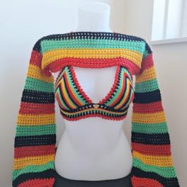 Gehaakte shrug | gehaakte bolero 'Reggae'