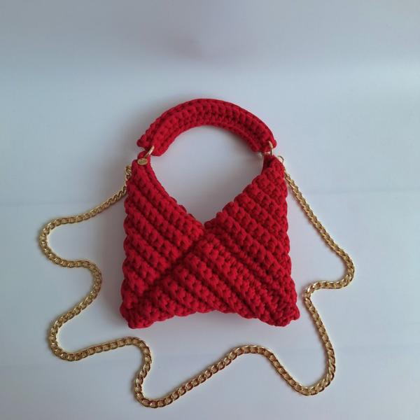 Gehaakte crossbody tas 'Rood'