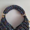 Thumbnail for Gehaakte crossbody tas 'Metallic zwart regenboog'