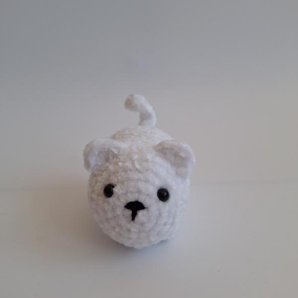 Gehaakte knuffel 'Witte kat'