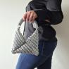 Thumbnail for Gehaakte crossbody tas 'Metallic zilver'