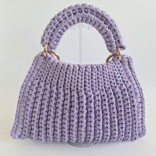 Gehaakte tas Shelly | Glitter lila