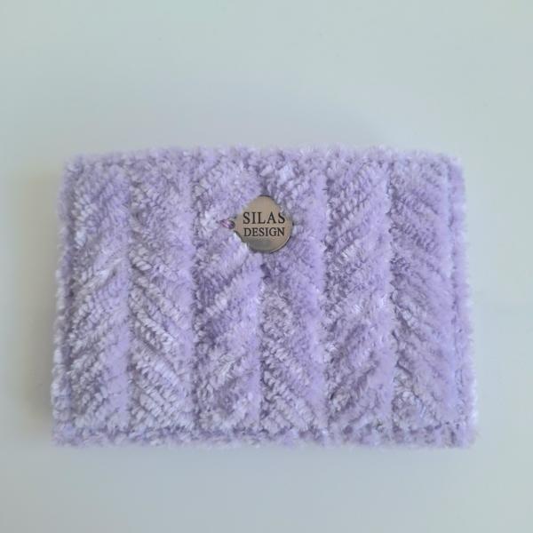 Geweven pasjeshouder | Lila velvet look