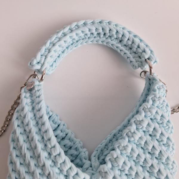 Gehaakte crossbody tas | Lichtblauw