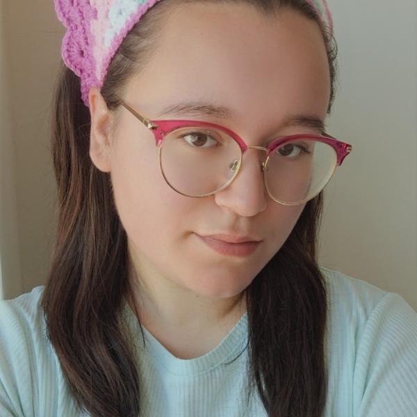 Gehaakte bandana 'Lavendel & munt'