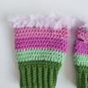 Thumbnail for Gehaakte handschoenen - gehaakte vingerloze handschoenen | Groen, mintgroen, lavendel, Barbie roze en lila
