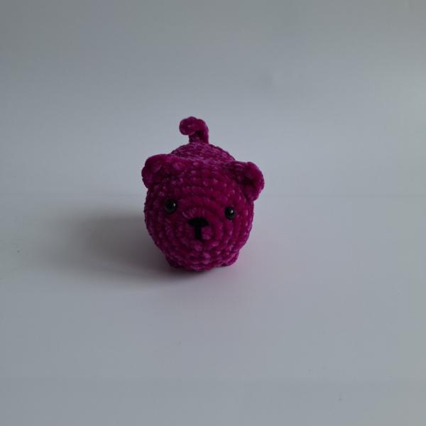 Gehaakte knuffel 'Magenta kat'