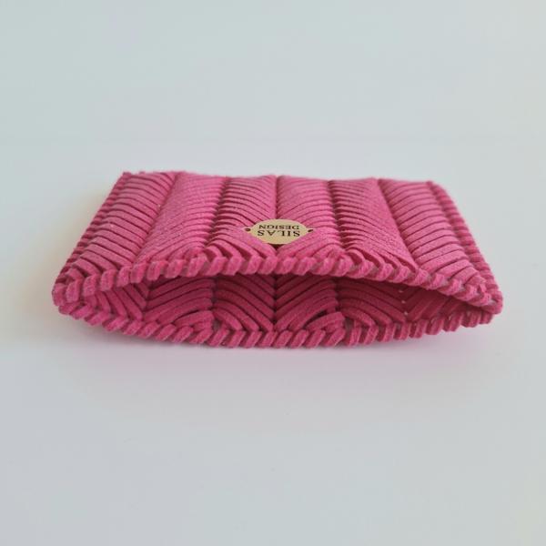 Geweven pasjeshouder | Knalroze